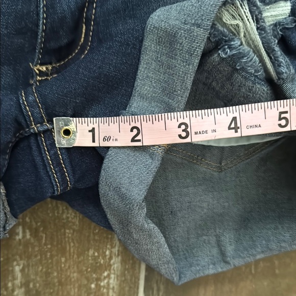 KanCan Dark Blue Distressed Jean Shorts - Picture 8 of 8